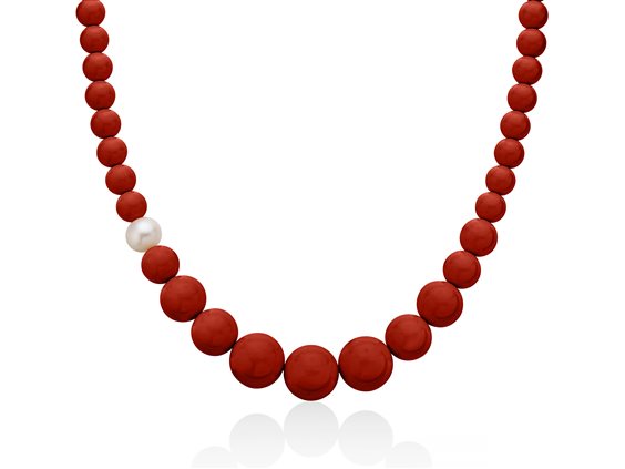 Collana Miluna Donna Terra E Mare in Argento Corallo PCL4655 - PCL4655